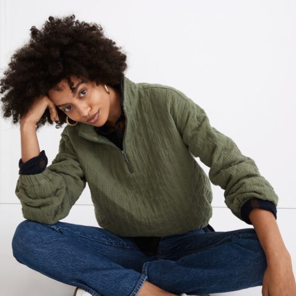Olive Green Women's Quilted Top